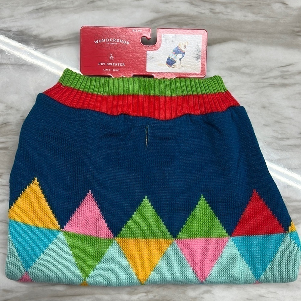 DOG Sweater - Wondershop Size Large Holiday Design